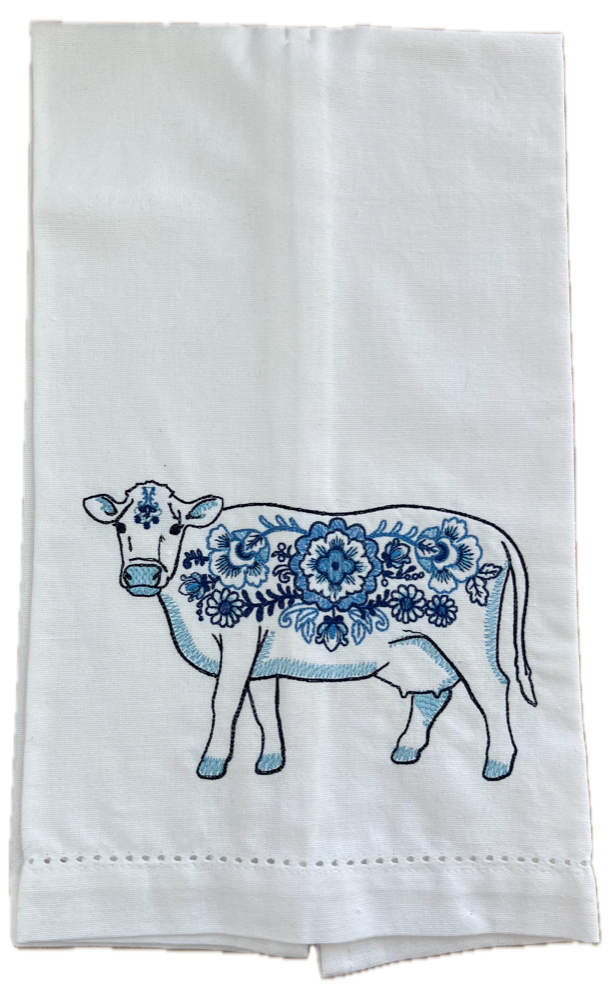 Blue-work cow