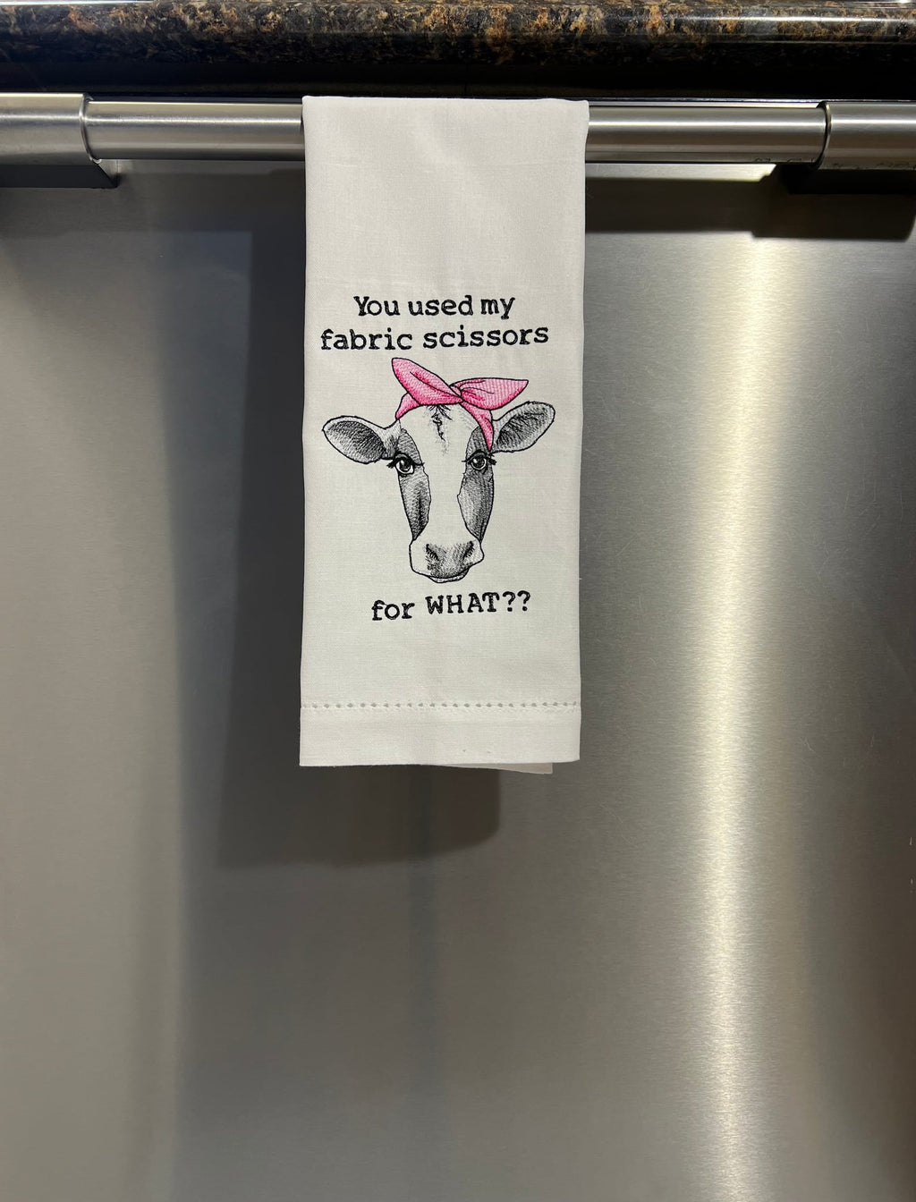 Sassy Cow- You used my fabric scissors for WHAT??