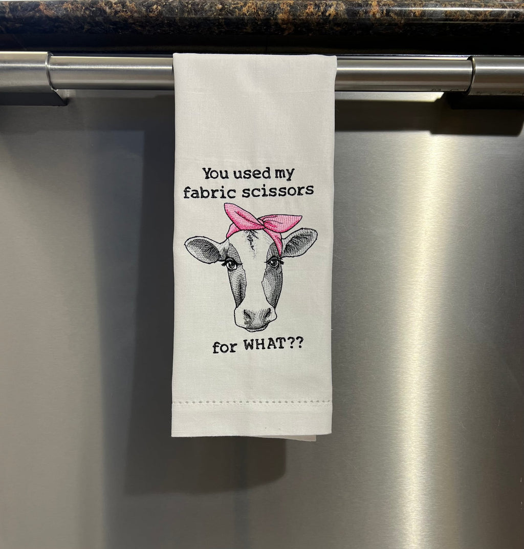 Sassy Cow- You used my fabric scissors for WHAT??
