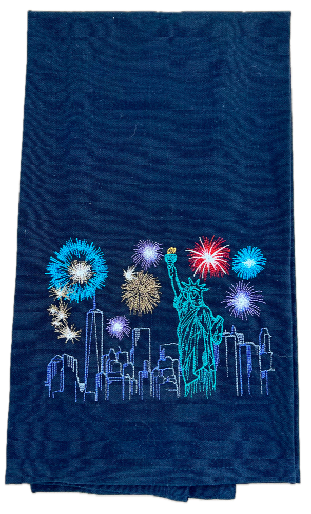 New York City Skyline with Fireworks